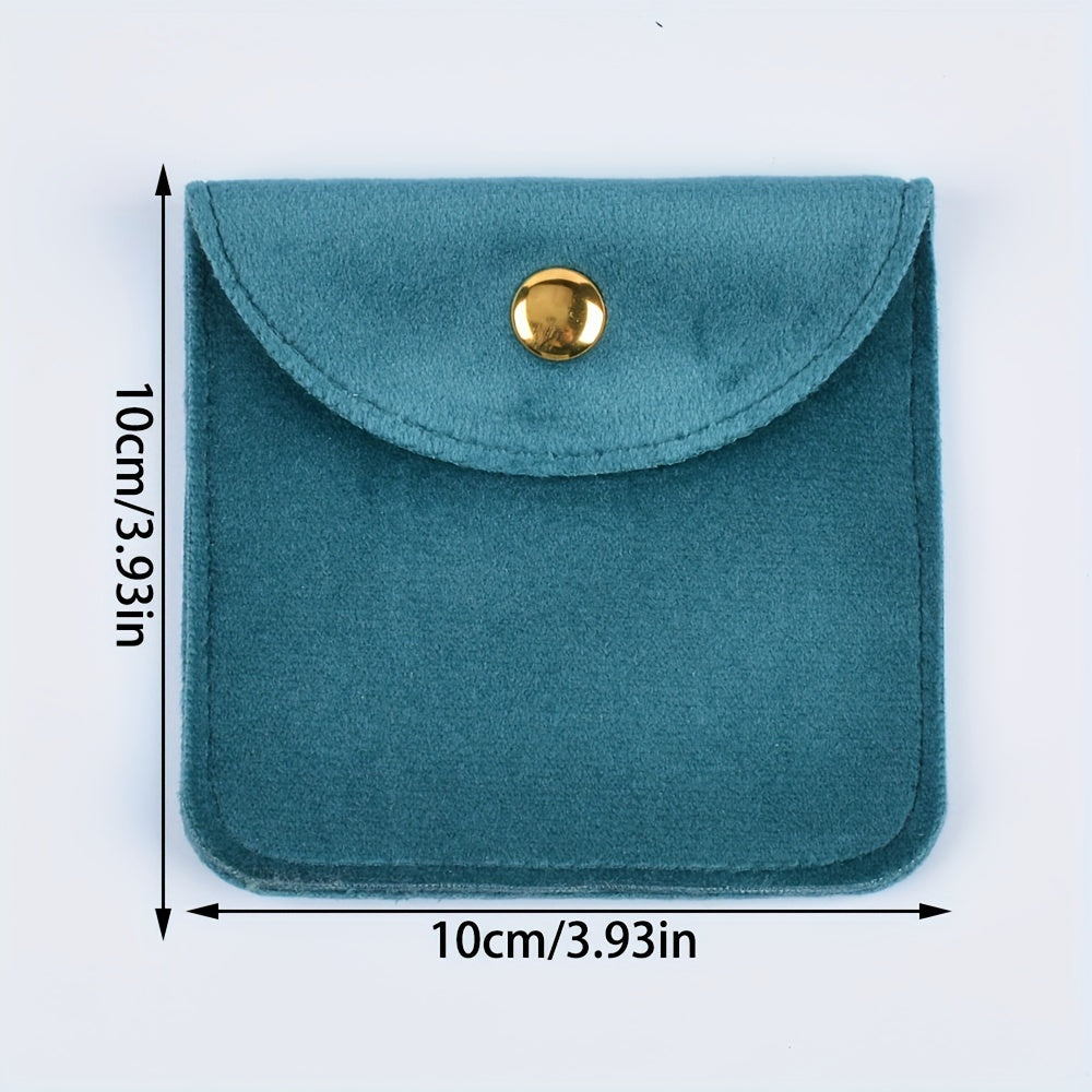 Set of 6 Velvet Jewelry Pouches with Suede Drawstring Bags for Watches Rings Earrings and Accessories