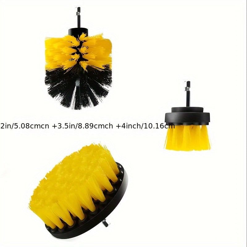 3/7pcs Drill Brush Set for Cleaning Kitchen Bathroom Car Tightly Spaced Surfaces