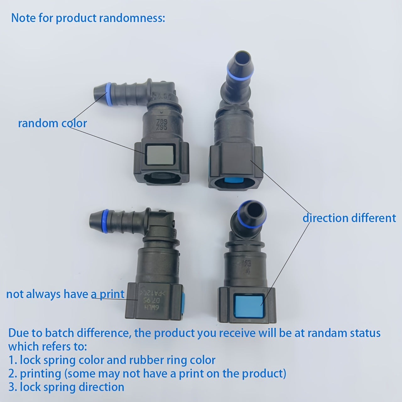 Auto Car Fuel Line Hose Coupler Quick Release Connector High Quality 6 Pack