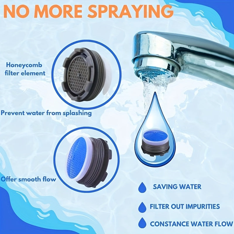 12-Pack Plastic Faucet Aerator Set with M18.5 Thread and Mixing Nozzle Keys