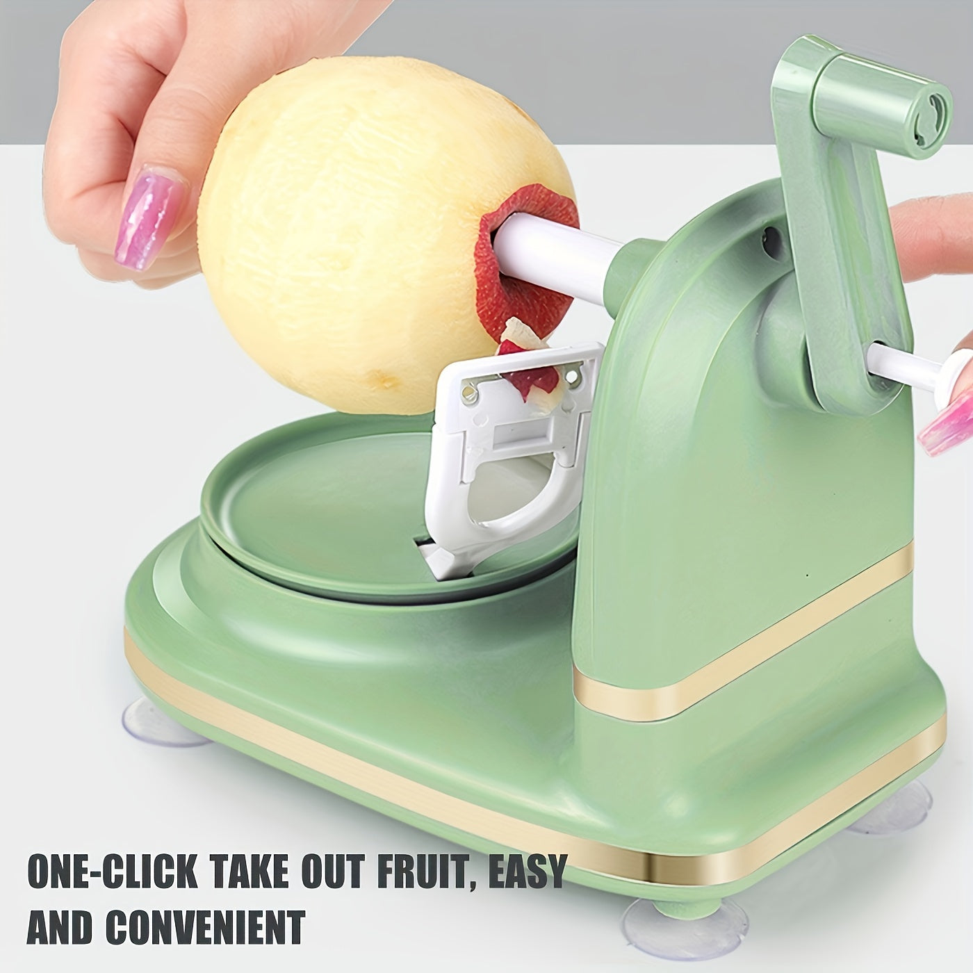 Manual Fruit Peeler for Apples Potatoes and Pears Food-Safe Plastic Kitchen Tool