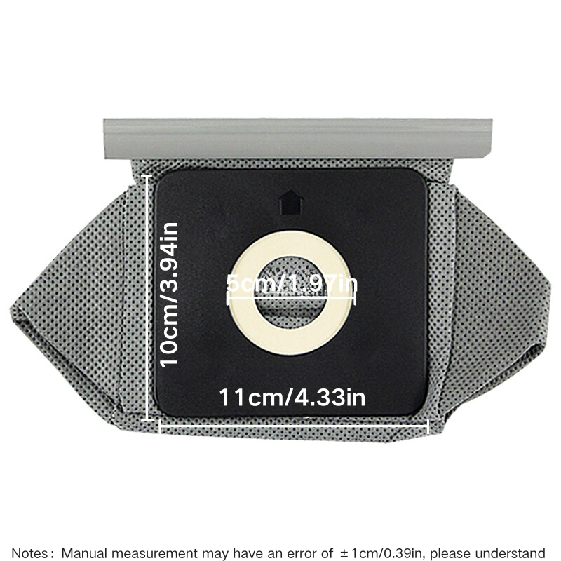 Washable Reusable Vacuum Cleaner Dust Bag Gray Mesh for Bedroom Kitchen Car Outdoor Use