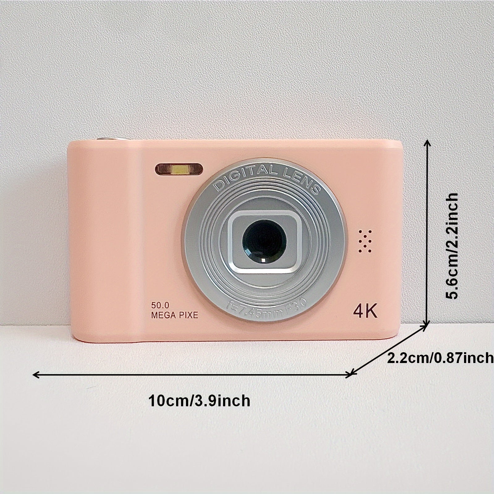 Cámara digital para niños, pantalla LCD de 2.4 pulgadas, lente frontal y trasero HD, portátil para niños y estudiantes