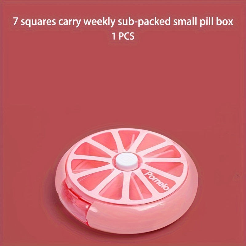 Portable Travel Pill Box 7 Compartments Pocket Size Medicine Organizer