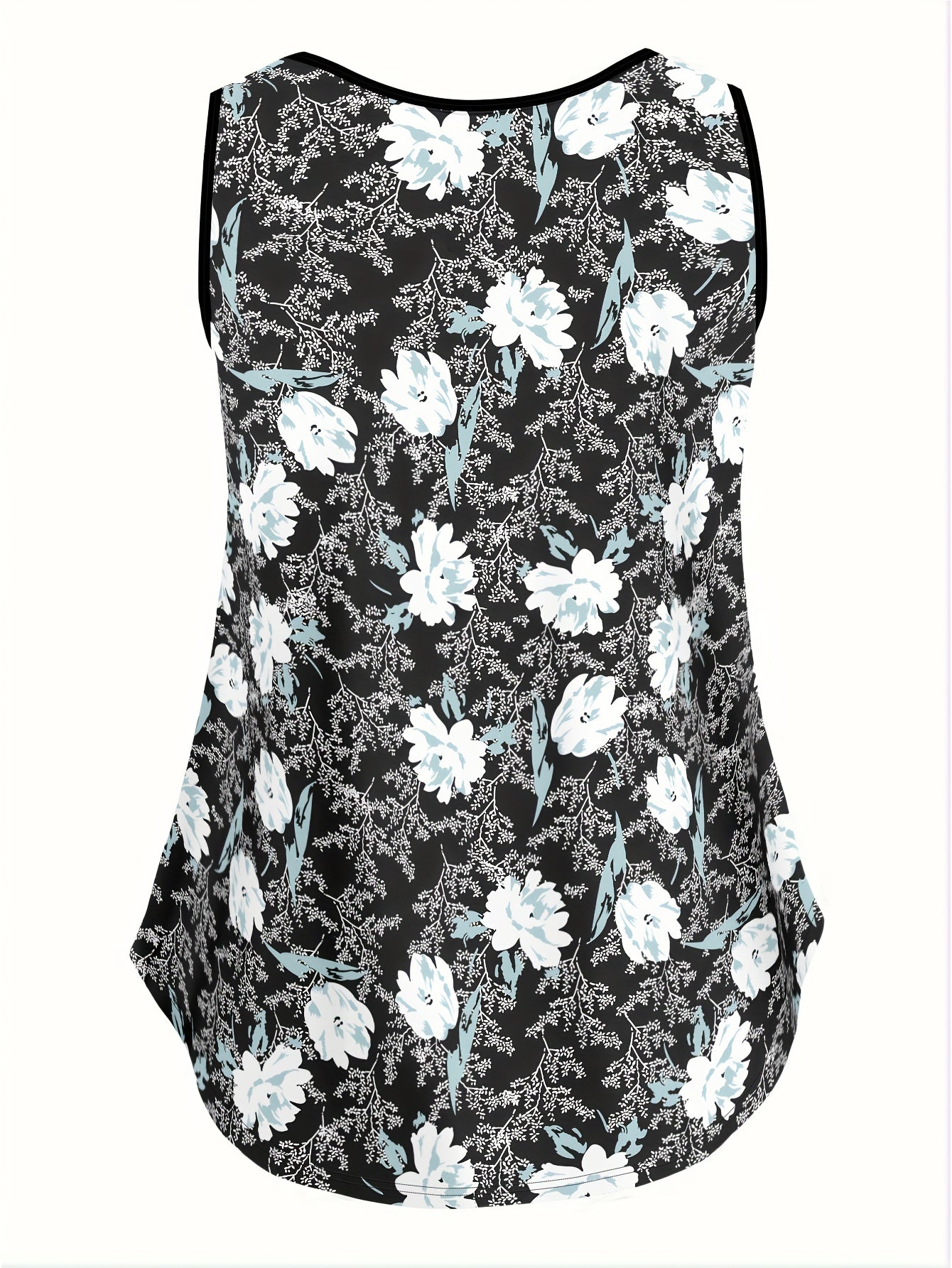 Top de tirantes para mujer de talla grande con estampado floral, transpirable, para verano, ropa casual
