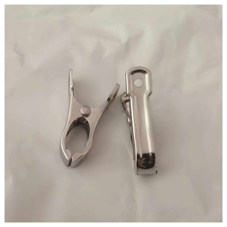 Juego de 20 pinzas de ropa de acero inoxidable clips de metal fuertes para lavandería toallas ropa de cama