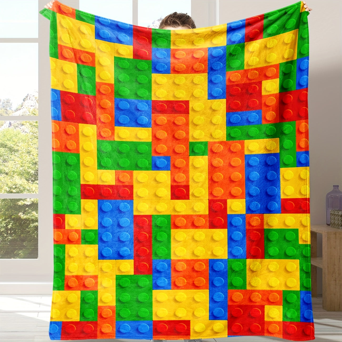 Мягкое и удобное фланелевое одеяло из 1 шт. с конструкторами идеально подходит для обеденного перерыва, дивана или кемпинга. Это легкое одеяло — отличный подарок для дома и может использоваться в гостиной, офисе или на диванном кресле или кровати.