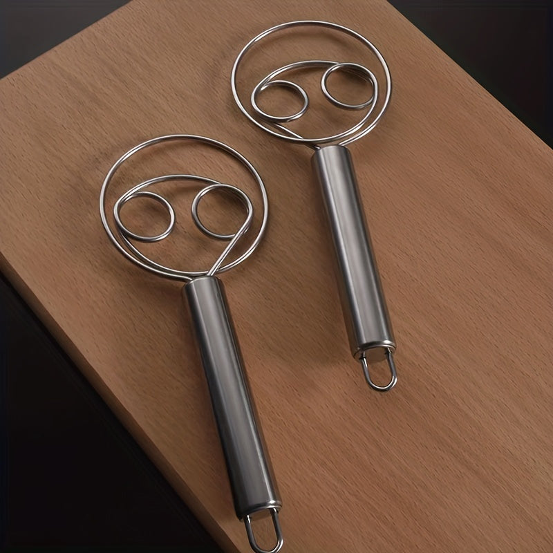 Batidor de masa danés de acero inoxidable para pan, pizza, pastel, galletas, herramienta de cocina