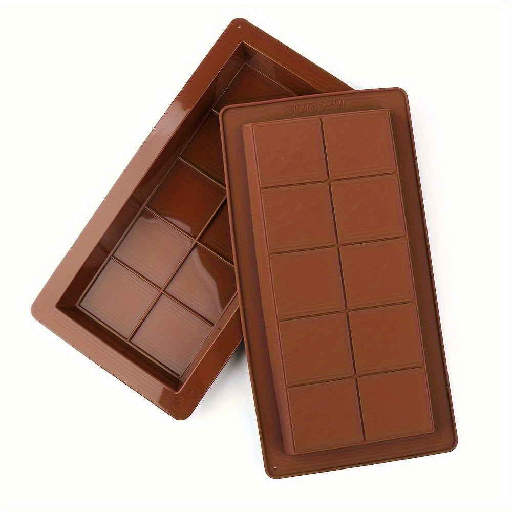Silicone Chocolate Mold 10 Cavities Non-Stick Reusable Candy Maker for Kitchen