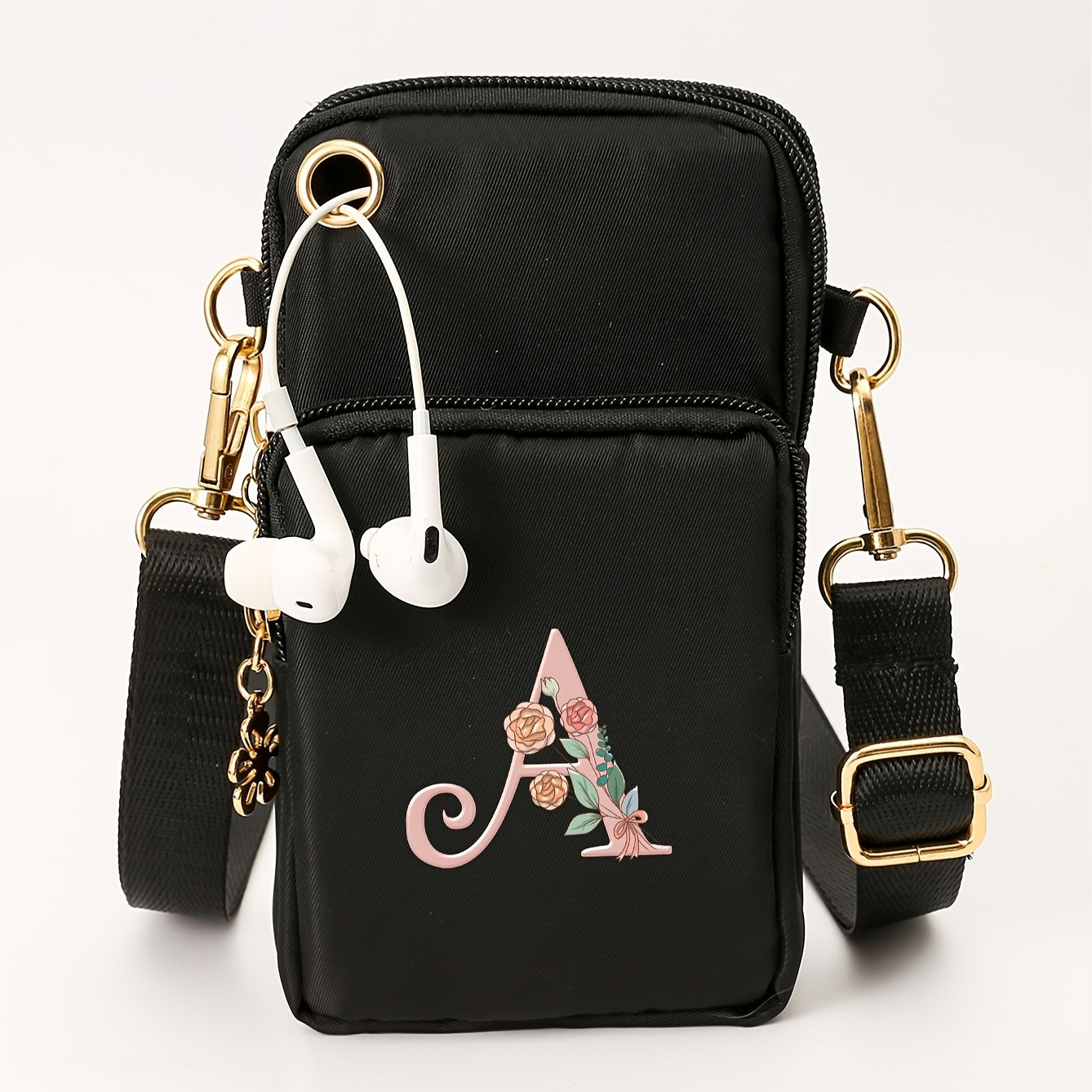 Ayollar uchun kichik yelka sumkasi, gul naqshli, kundalik ko‘p funksiyali crossbody sumka, kichik qo‘l sumkasi