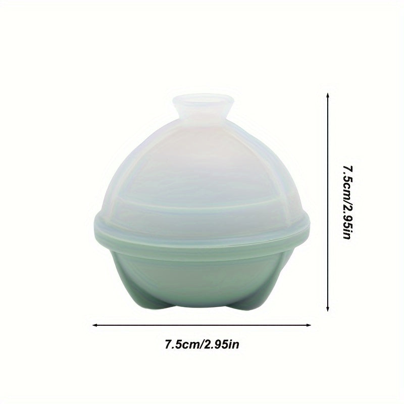 Large Silicone Ice Ball Mold With Funnel for Whiskey and Cocktails