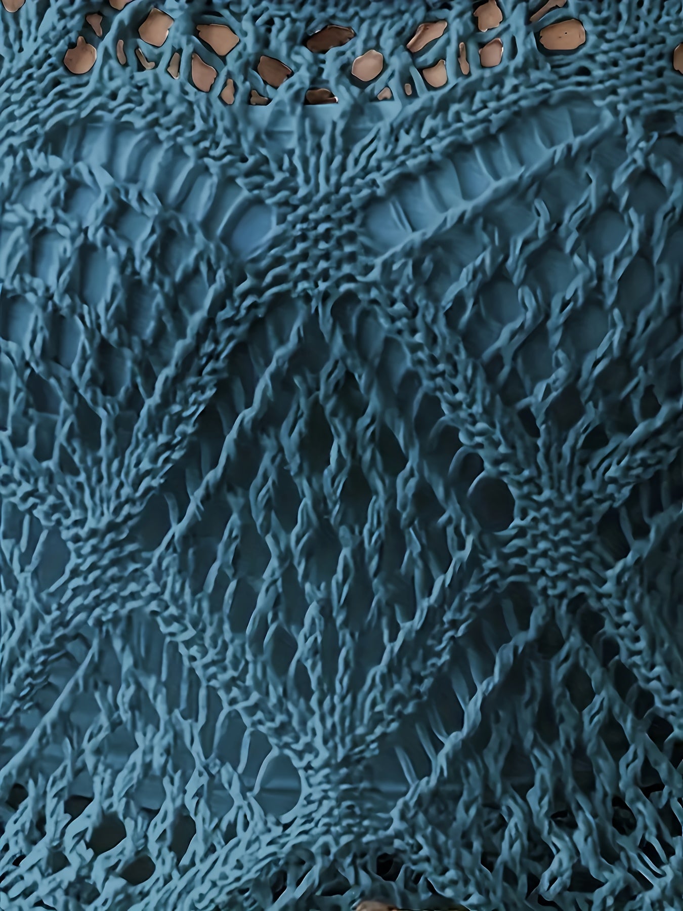 Top de tirantes holgado para mujer de talla grande, transpirable con bordado de ojales, otoño casual