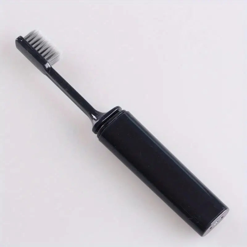 Adult Bamboo Charcoal Folding Toothbrush Portable Travel Compact Soft Bristles
