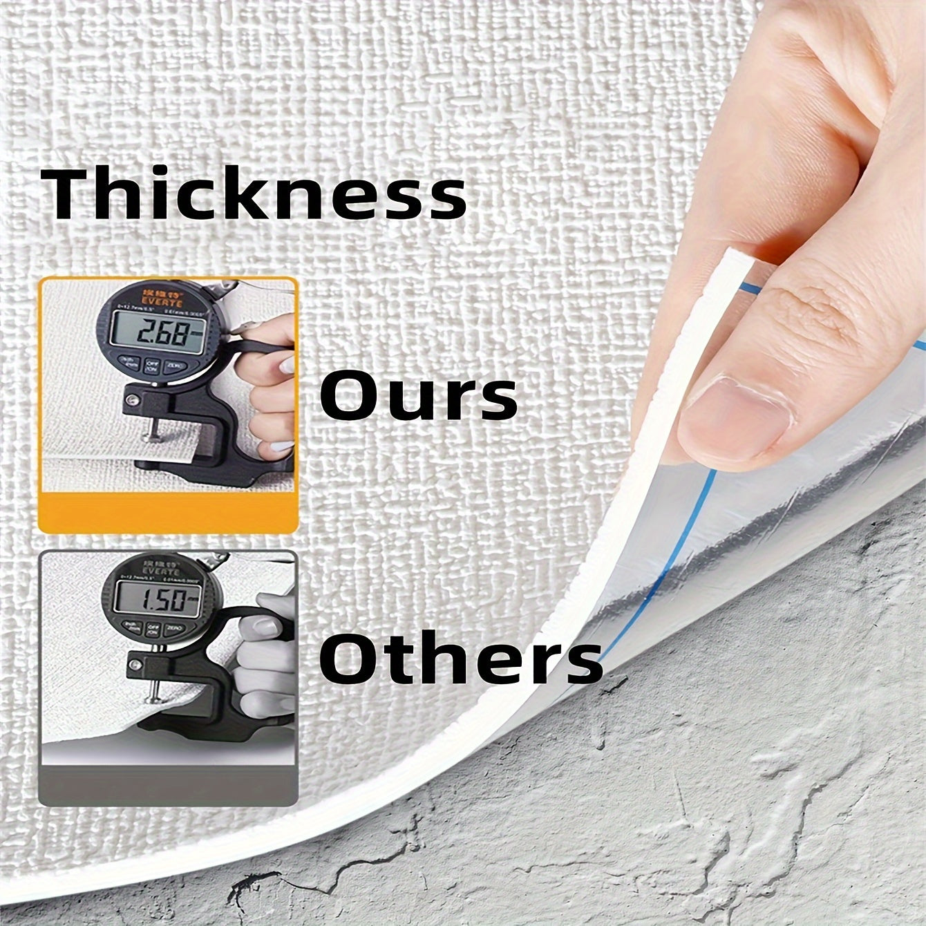 Self-Adhesive 3D Foam Wallpaper Stickers Waterproof Moisture-Proof for Home Renovation