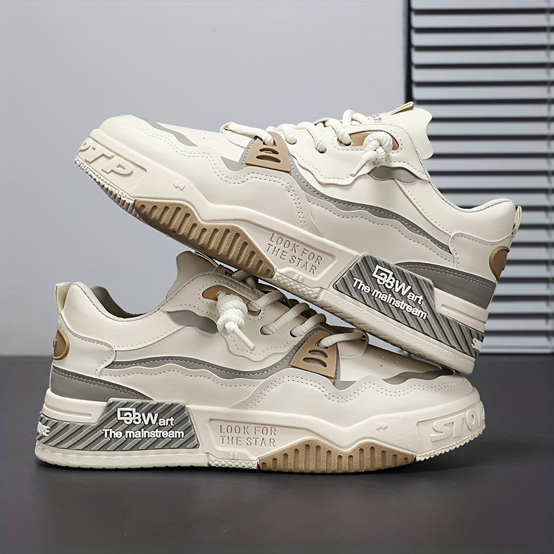 Men's Low-Top Skate Shoes Durable Non-Slip Casual Sneakers for All Seasons