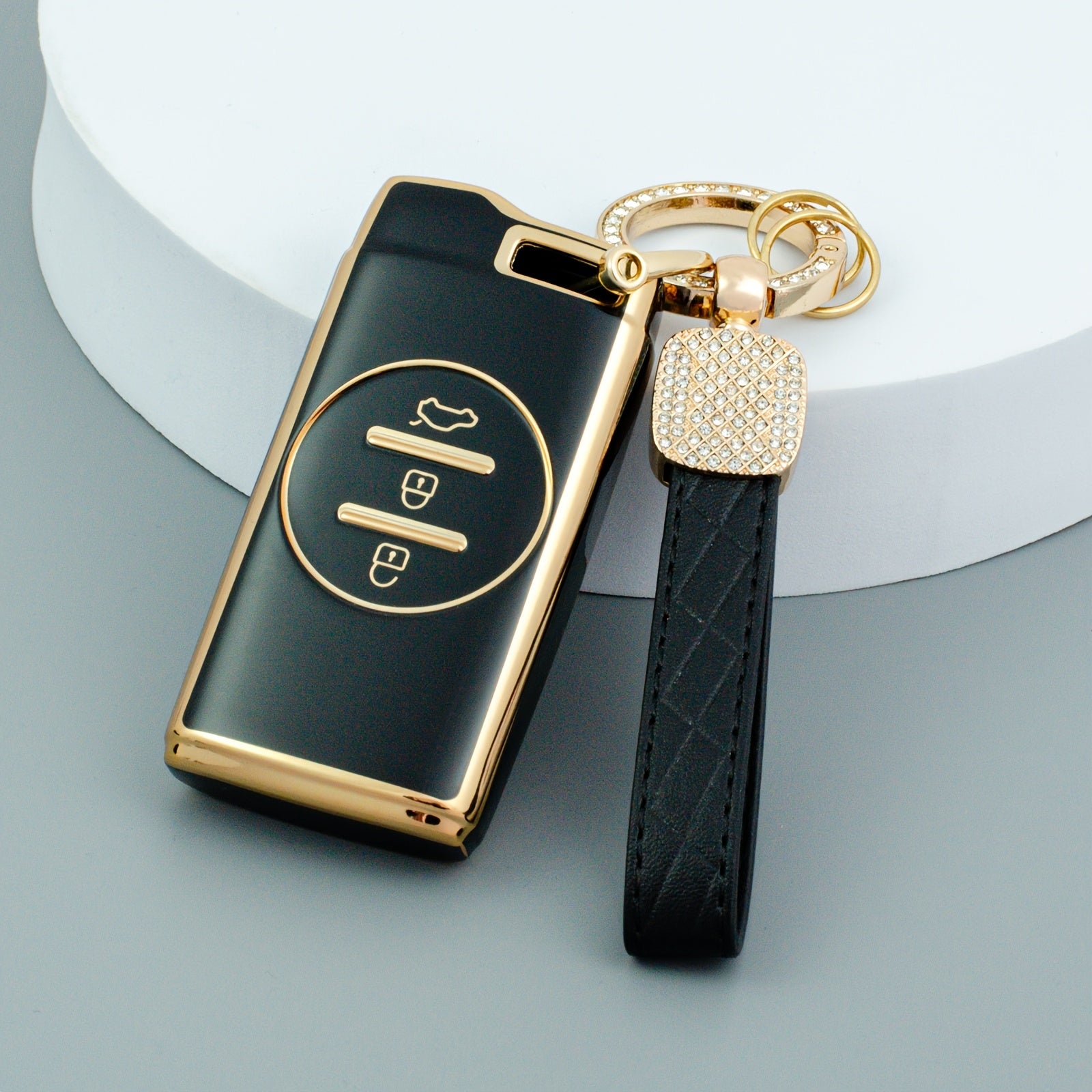 Universal Soft TPU Key Fob Cover With Keychain for Car Remote