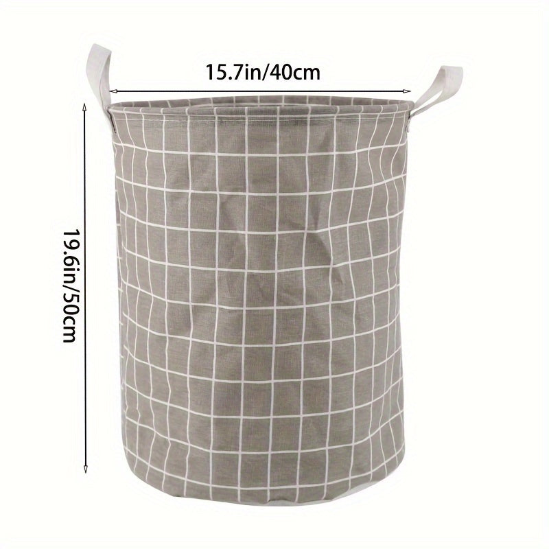 Round Laundry Basket with Storage Bucket for Dirty Clothes Portable Hamper