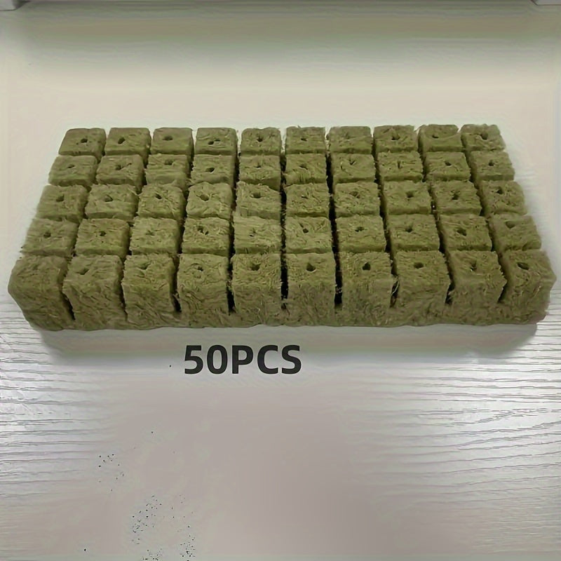 50/100 Pcs Hydroponic Rock Wool Plant Seedling Growing Medium for Cultivation