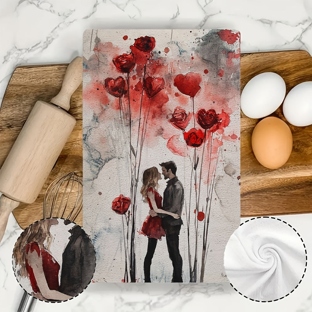 Ultra yumshoq oshxona sochiqlari juftligi, S valentinning ajoyib XOXOX dizayni bilan. Bu juda yaxshi osonlik bilan yuviladigan idish va qo‘l sochiqlari bayram bezaklari uchun ishlatilishi mumkin. Ular mashinada yuvilishi mumkin va o‘lchami 40.64X60.96 sm.