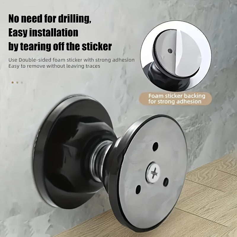 Magnetic Door Stop, Adhesive Wall or Floor Mount, Keeps Doors Open Safely