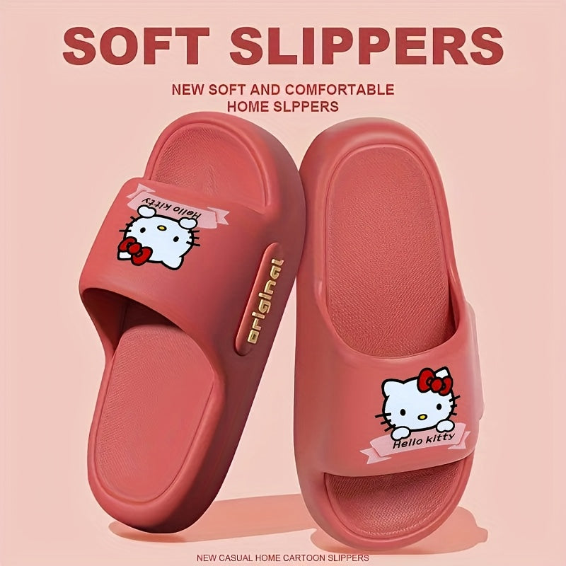 Girls Soft Foam Open-Toe Home Slippers with Non-Slip Sole
