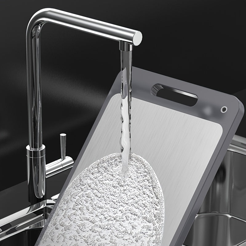 Double-Sided Stainless Steel Cutting Board Kitchen Chopping and Kneading Board