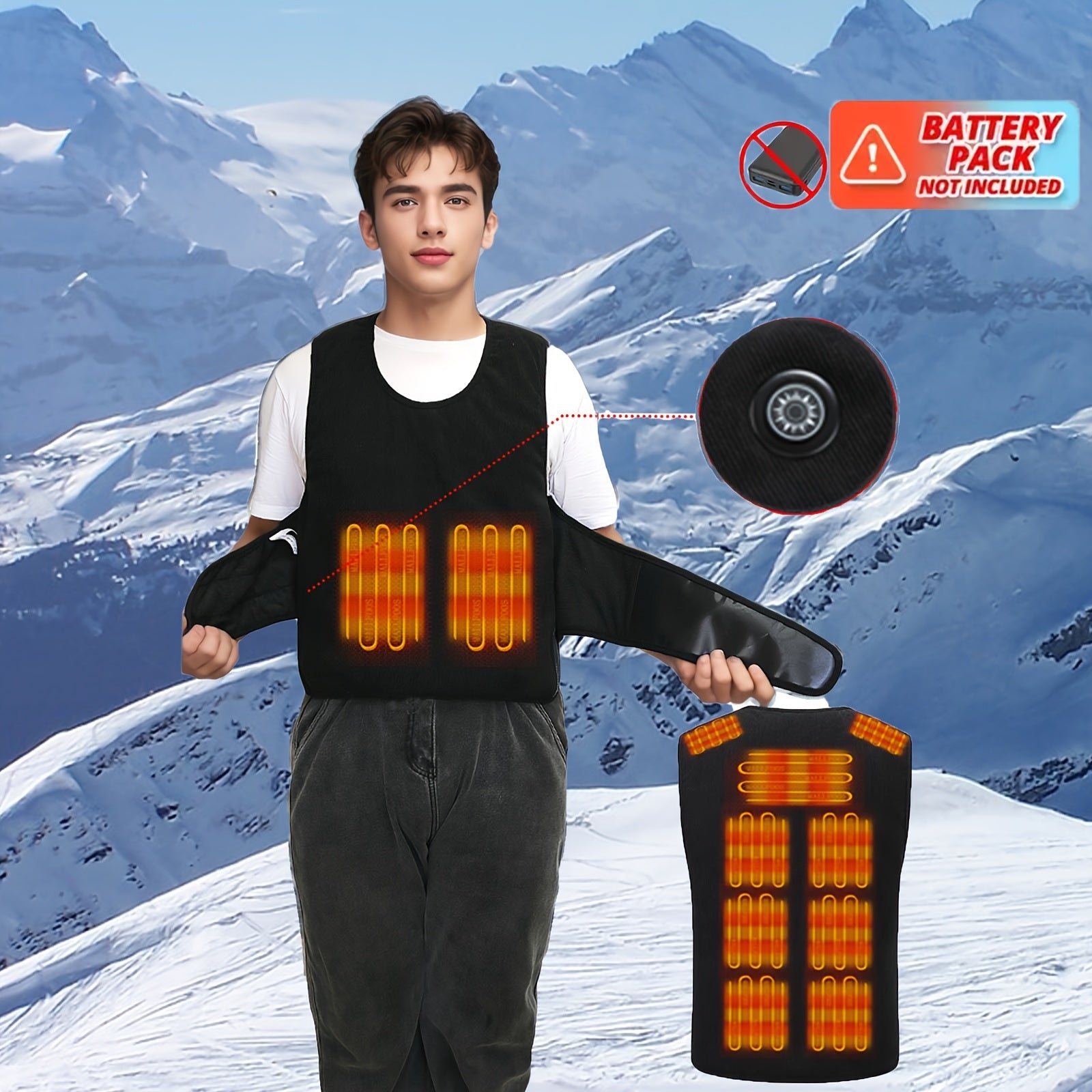 Мужчины Женщины Теплый жилет Мягкий пушистый легкий Электрический с 8 зонами нагрева