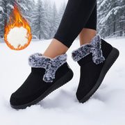 Women's Winter Snow Boots Fleece-Lined Low-Top Waterproof Warm