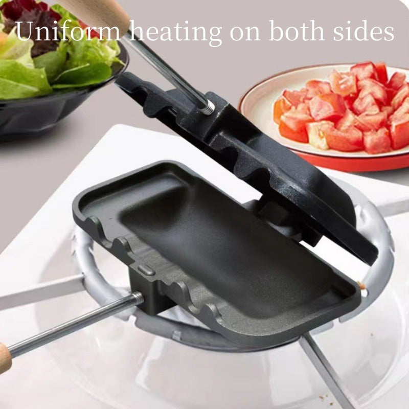 Aluminum Alloy Sandwich Maker Non-Stick Irregular Shape 1000W