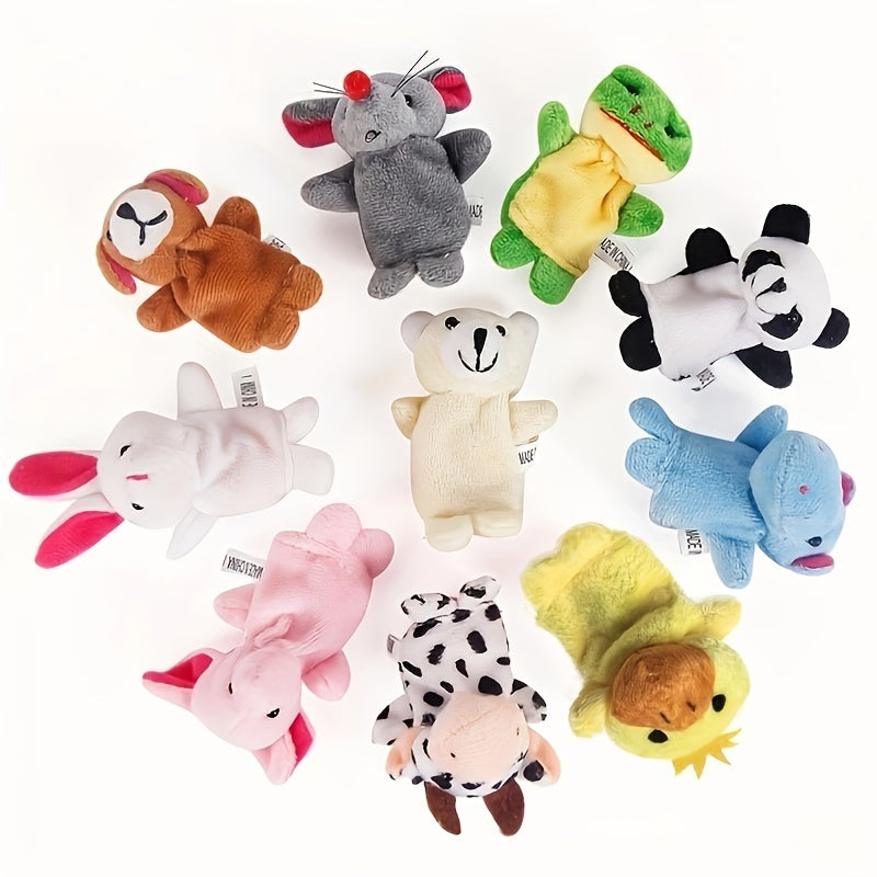 Soft Plush Finger Puppets Set for Children Multicolor Playtime and Party