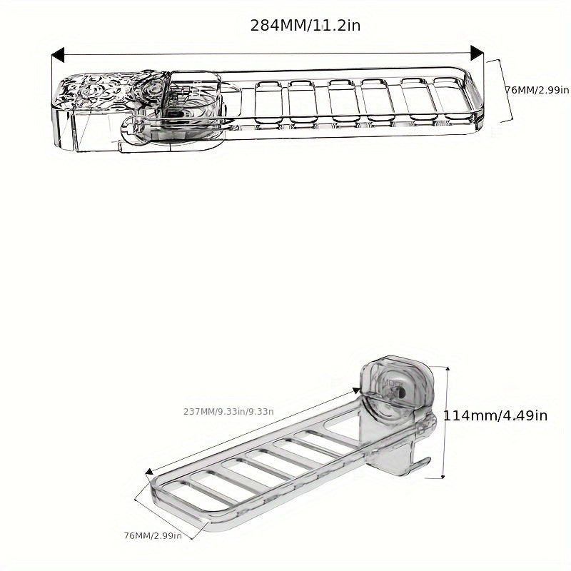 Foldable Clothes Drying Rack with Suction Cups Portable Laundry Hanger for Balcony and Home
