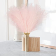 10 Pieces Pink Faux Pampas Grass Branches for Home and Wedding Decor