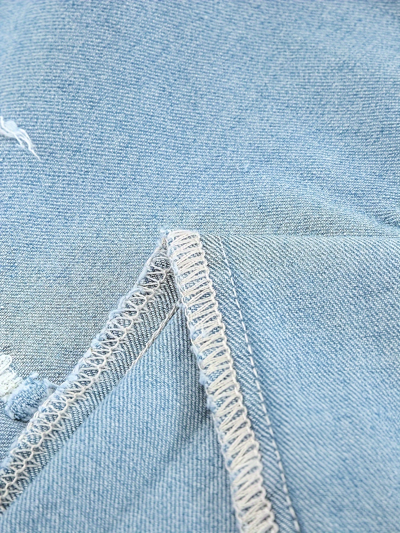 Women's Denim Shorts Torn Patchwork High Waist Casual All-Match