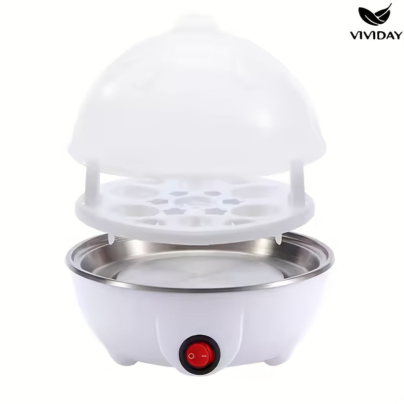 Egg Cooker with Visual Window One-Touch Switch Auto Power-Off Mini Heating Multi-Functional 220V