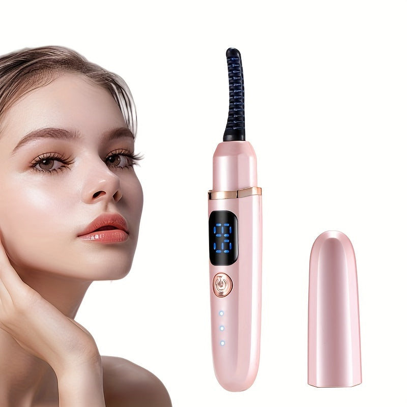 Electric Eyelash Curler 3-in-1 USB Rechargeable with 3 Temperature Settings Compact Travel Beauty Tool