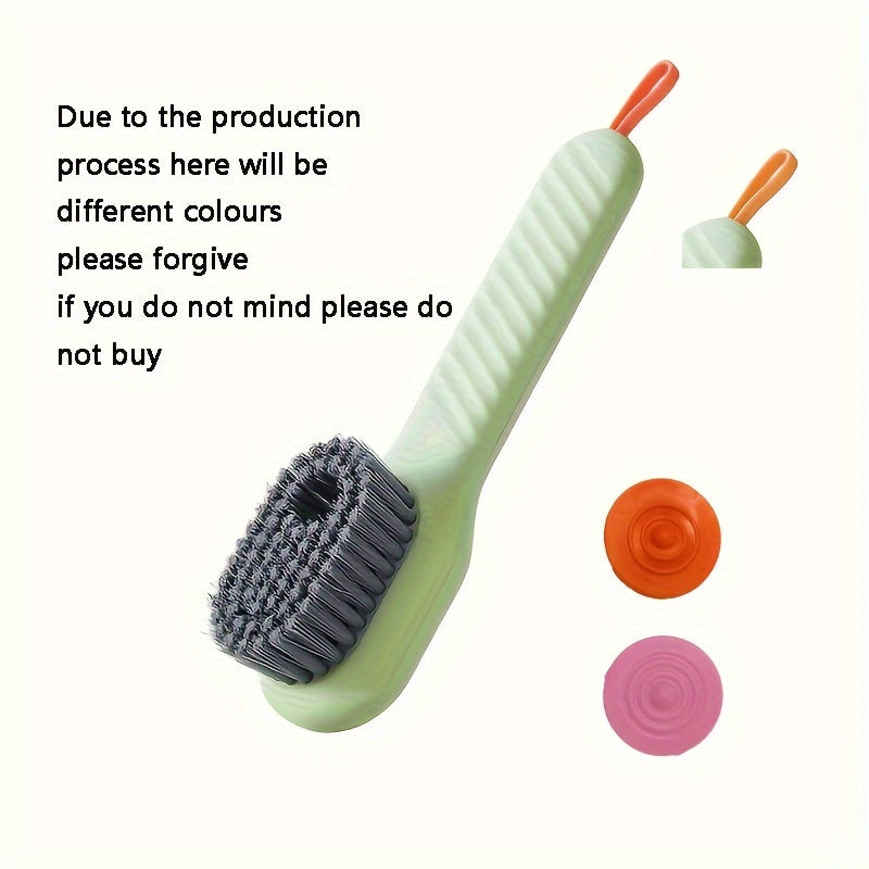 Versatile Shoe Cleaning Brush with Soap Dispenser, Soft Bristles, Multi-Use