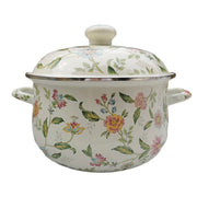 20cm Vintage emal qozon, qopqog' bilan, yopishmaydigan, makaron va sut sousi uchun