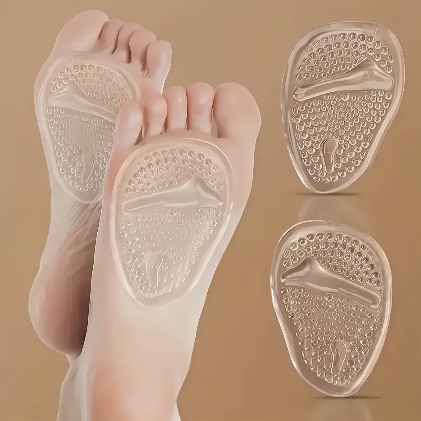 Women Silicone Anti-Slip High Heel Pads with Shock Absorption
