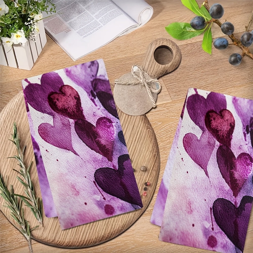 Purple Kitchen Towels Ultra-Soft Absorbent 40x60cm for Holiday Decor