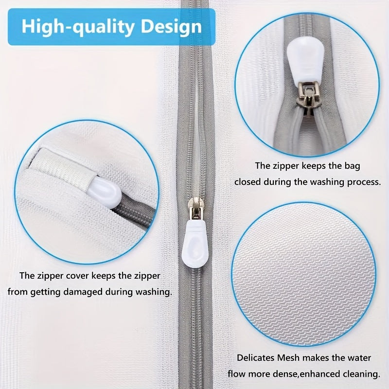 Set of 10 Mesh Laundry Bags in 4 Sizes with Zippers Underwear and Travel Storage