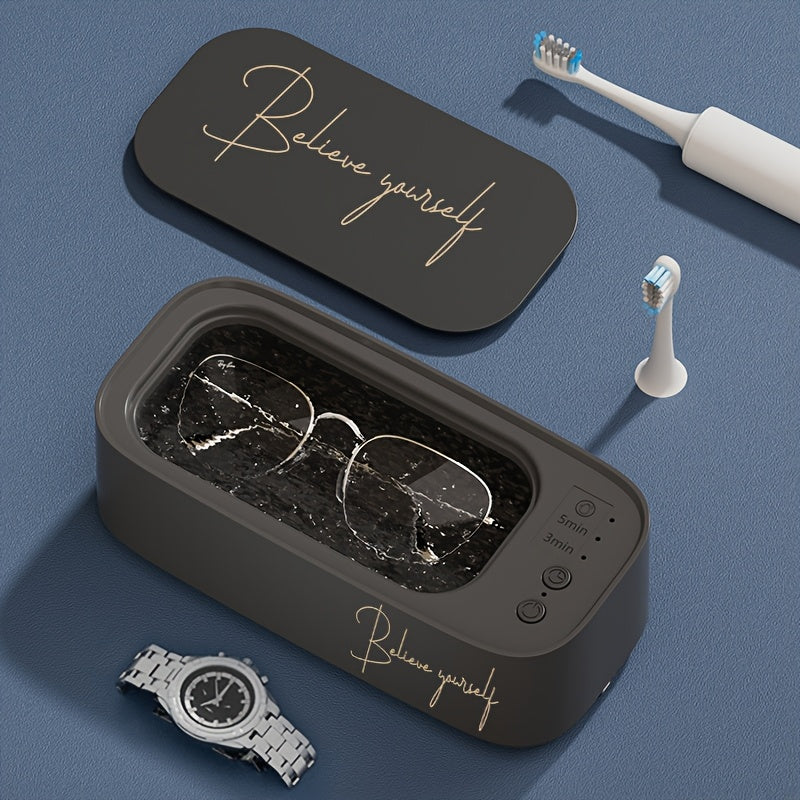 Portable 360° Vibrating Jewelry and Glasses Cleaner USB Rechargeable Deep Clean Tool