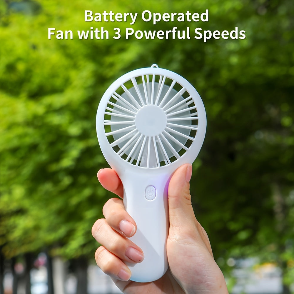 Rechargeable Handheld Fan with Phone Holder, Portable Cooling for Travel Office and Outdoor