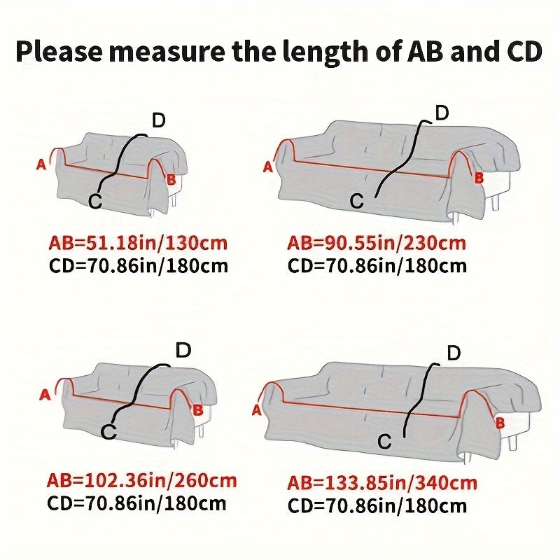 Chenille Sofa Throw Waterproof Baby Fleece Cover All-Season Universal Fit Tassel Machine Washable