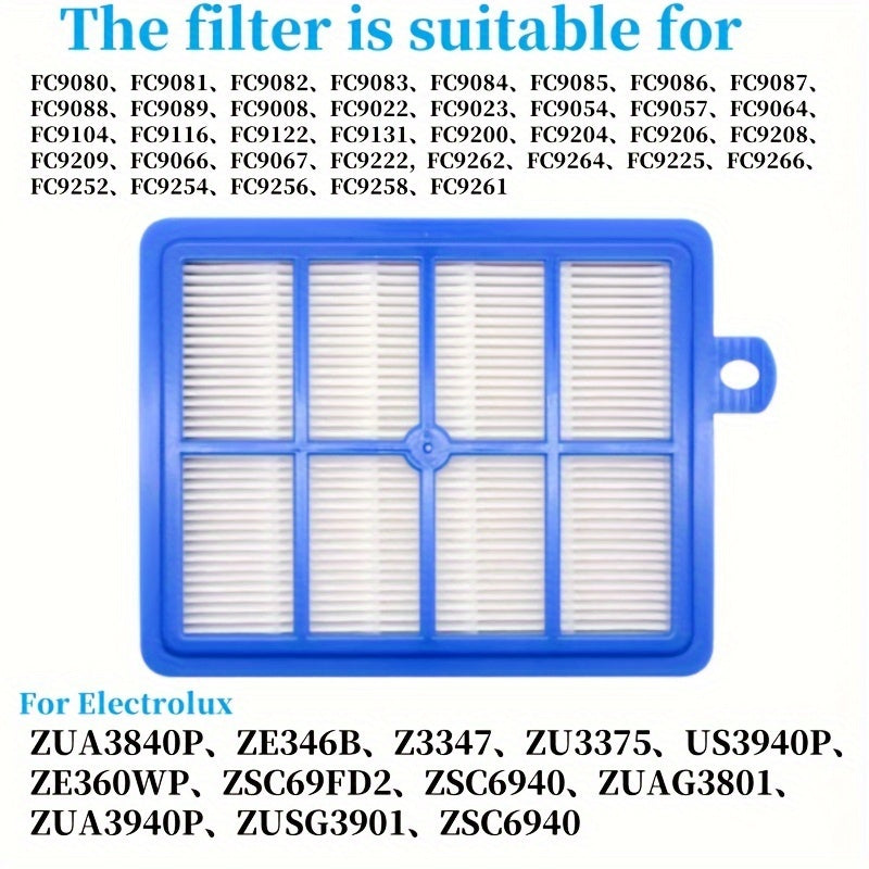 4 ta HEPA va Motorni Himoya Filtrlari bilan Mustahkam Plastik O'rnatuvchi Changyutgich Filtri To'plami - Electrolux, AEG, EFH12W, AEF12W, EL012W, FC8031 Modellari bilan mos keladi
