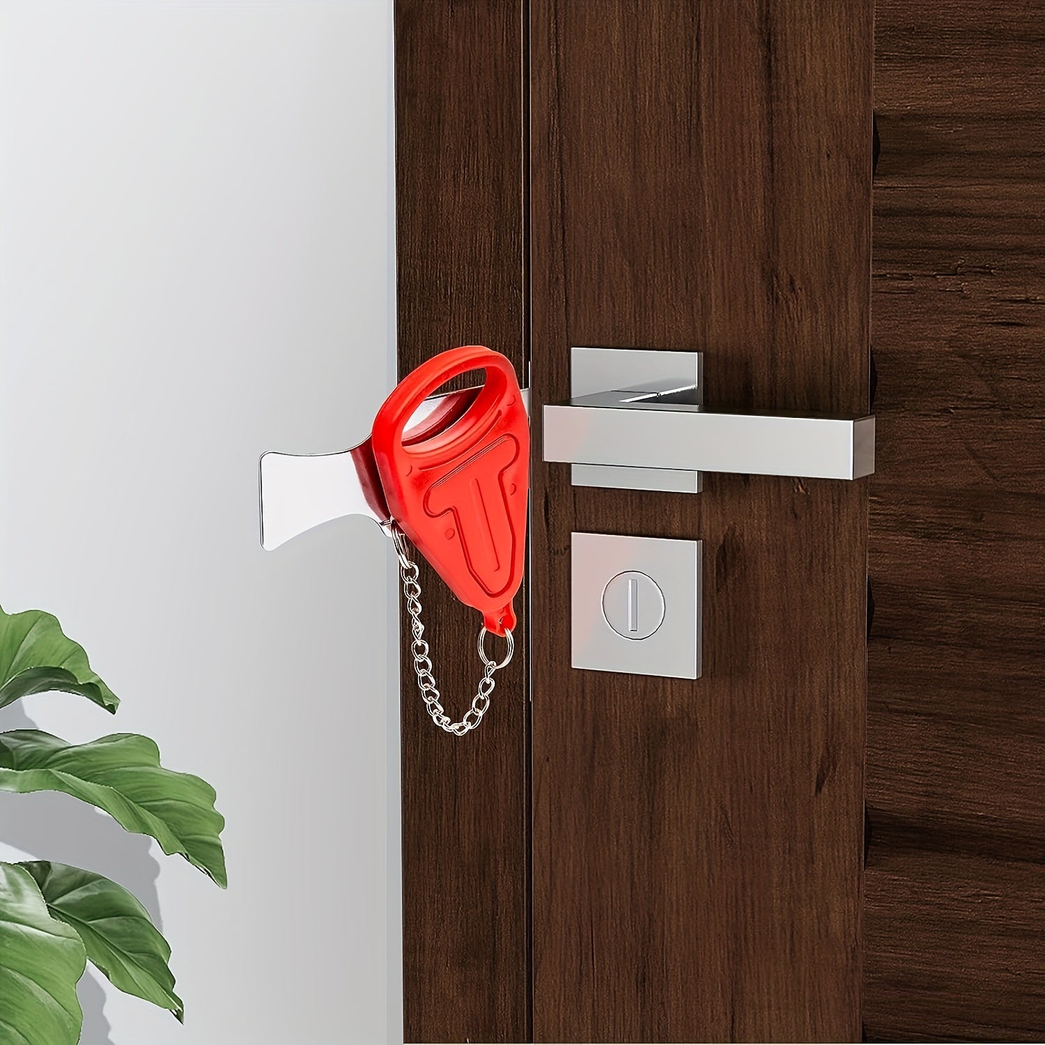 Qizil portativ eshik kaliti, zanglamaydigan po'lat, og'ir xavfsizlik kaliti