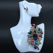 Flower-Shaped Rhinestone Brooch for Women's Attire Stylish Jewelry Accessory