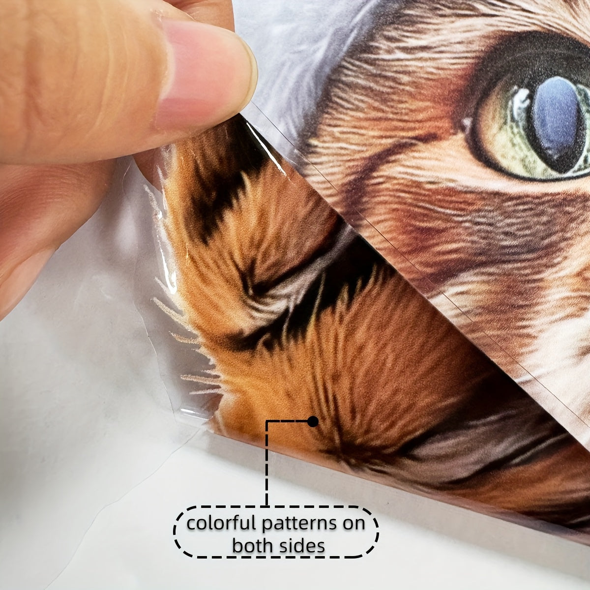 Cute Christmas Kitty Window Cling Double-Sided Reusable PVC Static Decal Holiday Decor