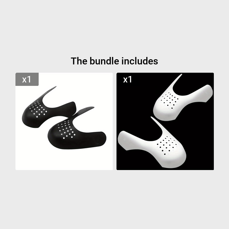 Unisex plastik poyafzal burmalari himoyachilari sneakers va kundalik poyafzallar uchun