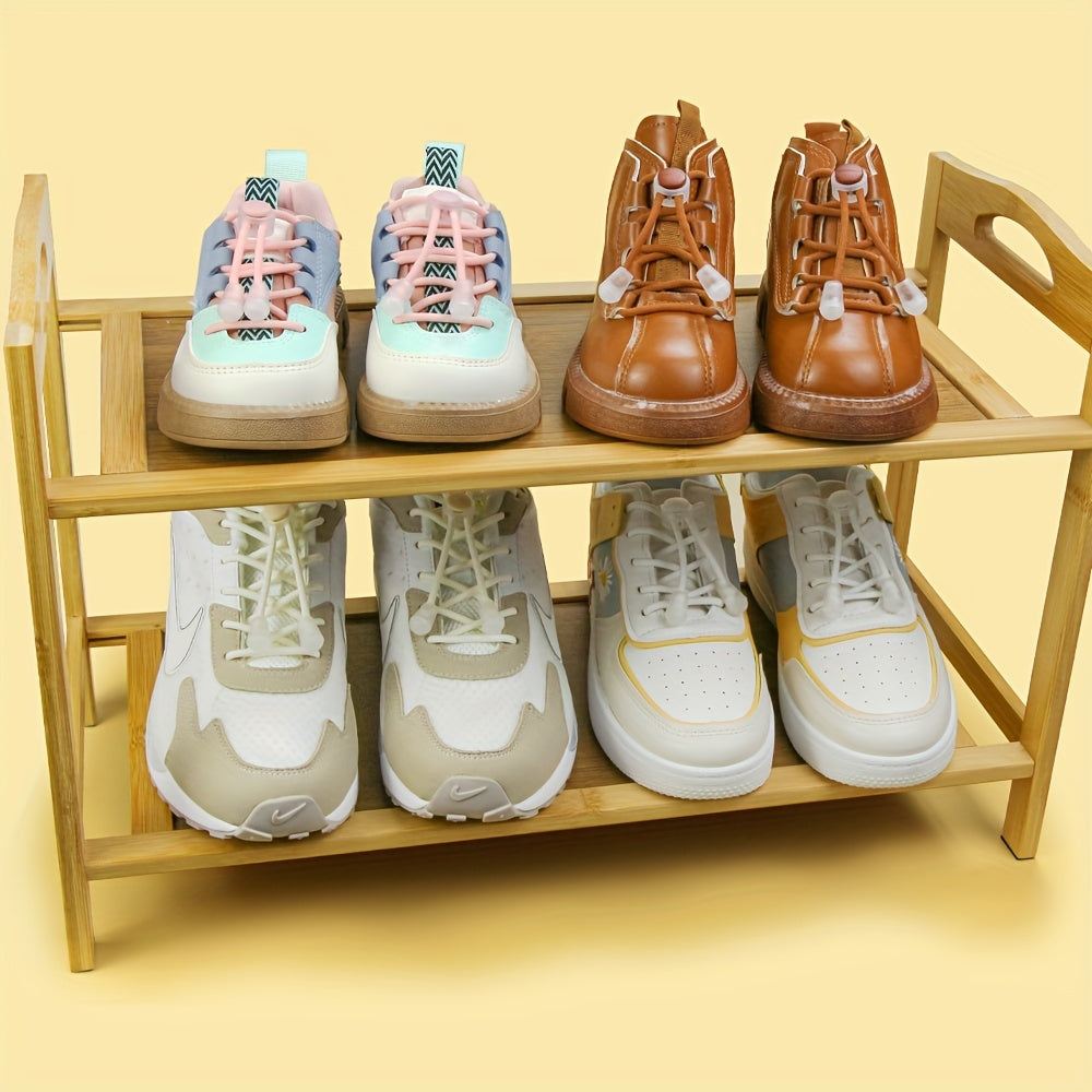 Unisex Elastic No-Tie Shoelaces with Adjustable Buckles for Sneakers
