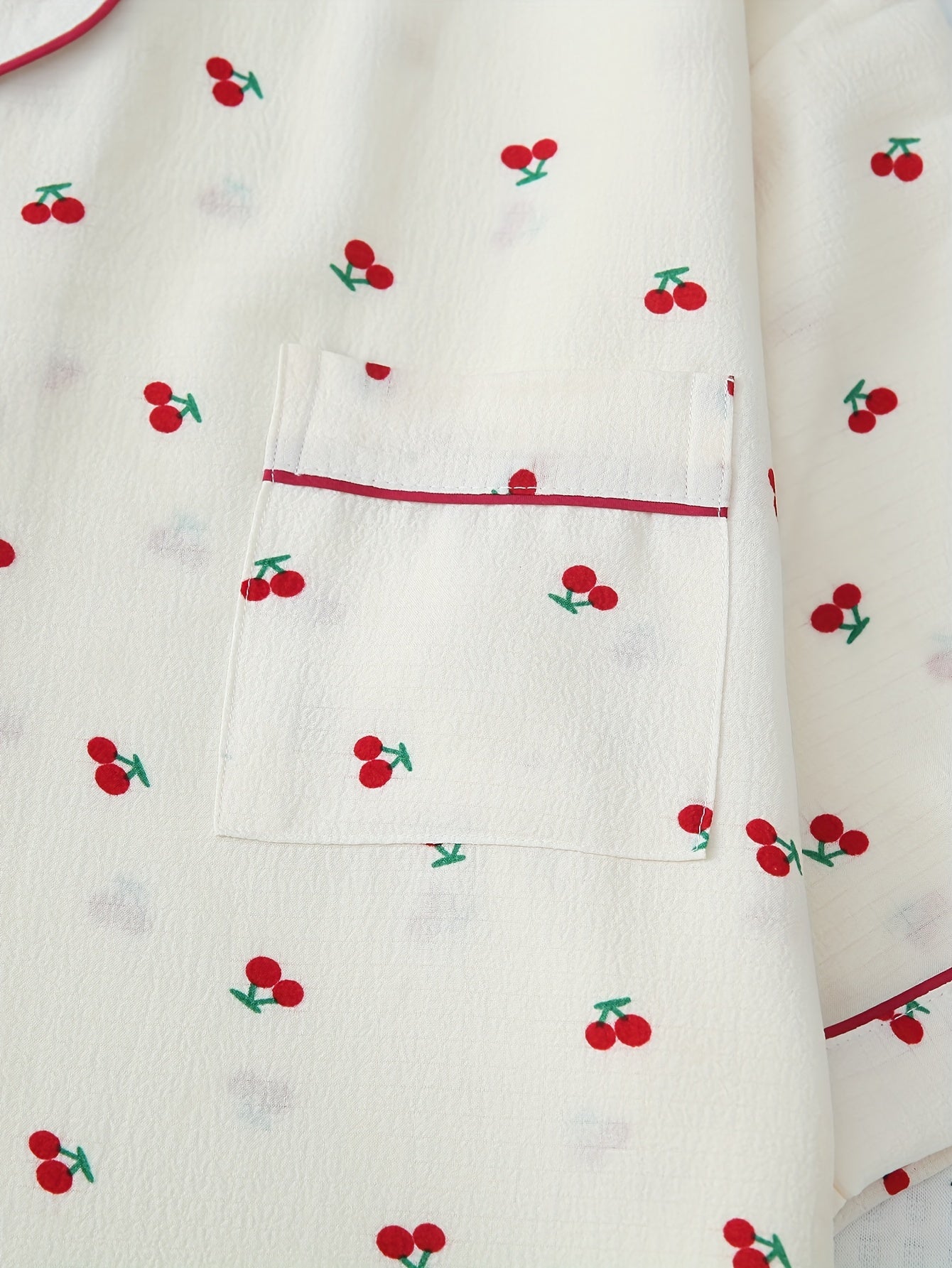 Women's Plus Size Cherry Print Cotton Sleep Dress Short Sleeve Nightshirt